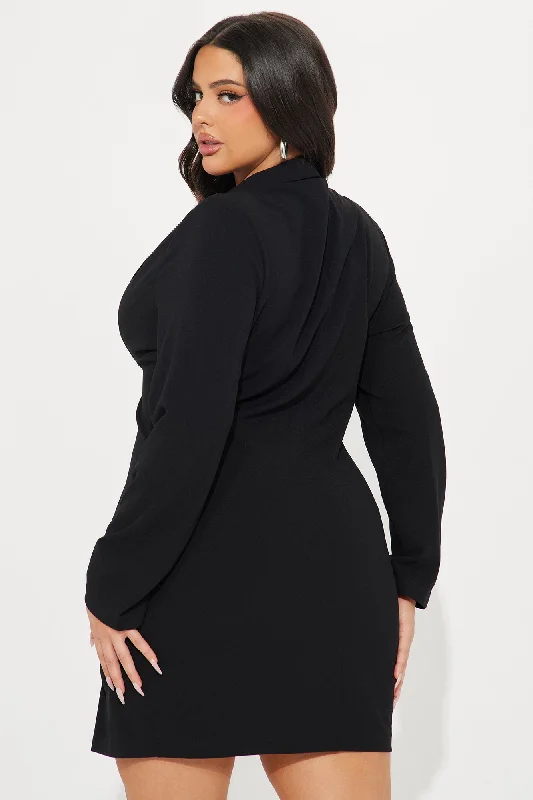 Celena Blazer Mini Dress - Black