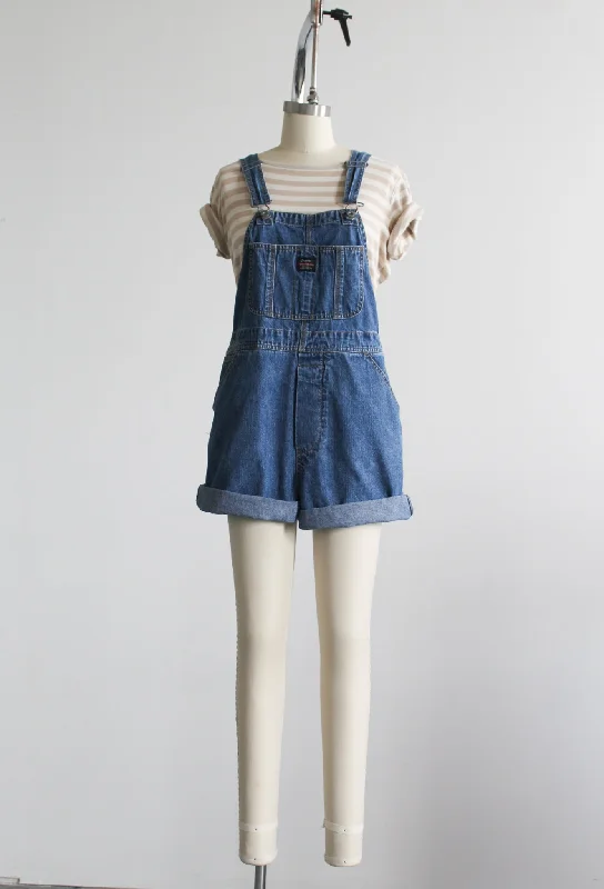 driftwood short overalls