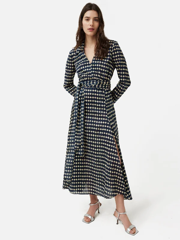 Japanese Geo Shirt Dress | Indigo