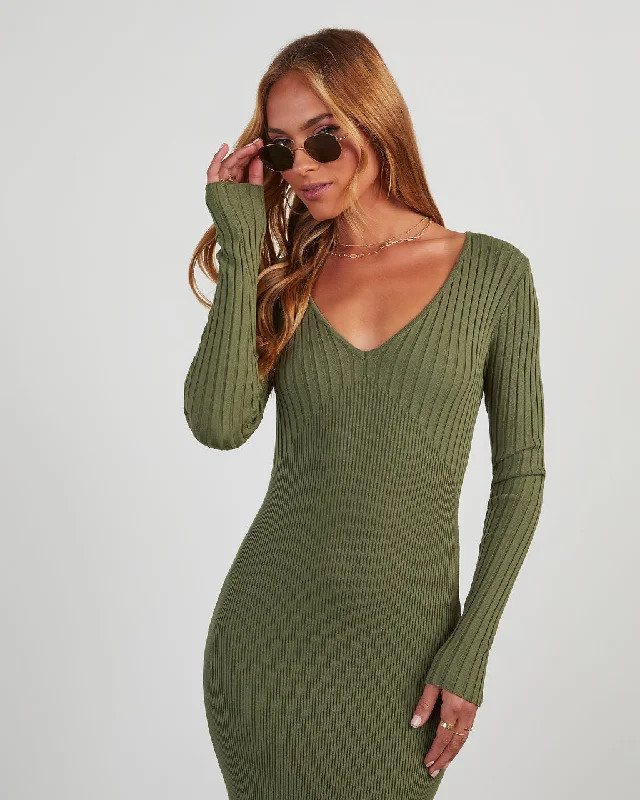 Marcell Long Sleeve Knit Maxi Dress