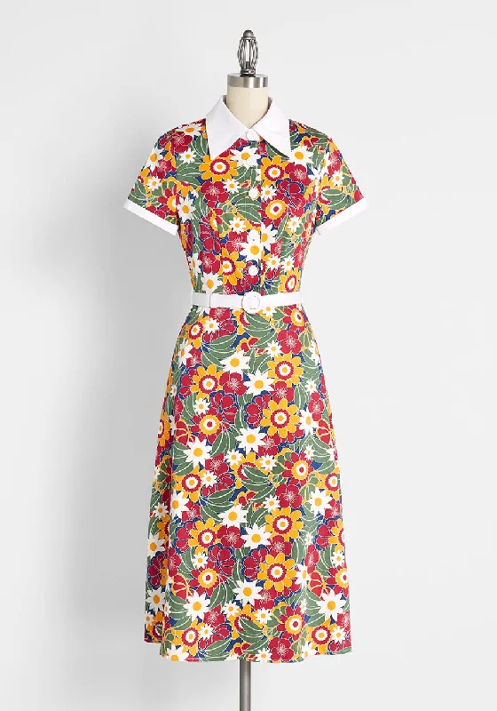 The Tropical Romancer A-Line Dress