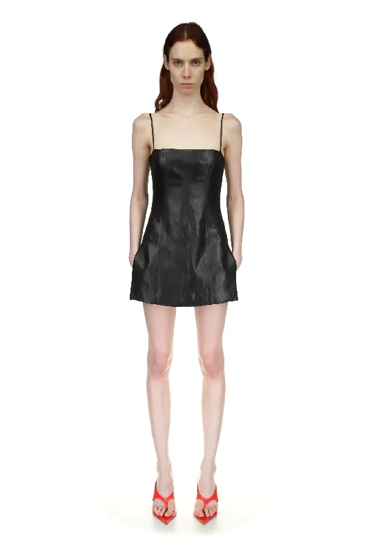 Alexander Wang Square Neck Mini Dress - Black