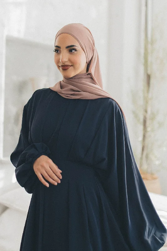 Arya Soft Batwing Dress- Navy Blue