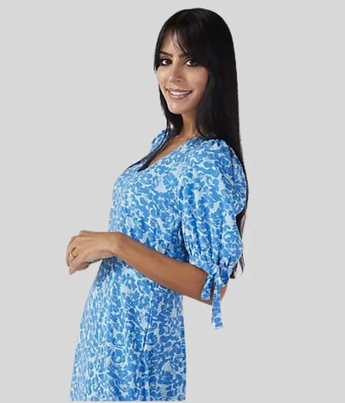 Blue Floral Rosie Midi Dress 8