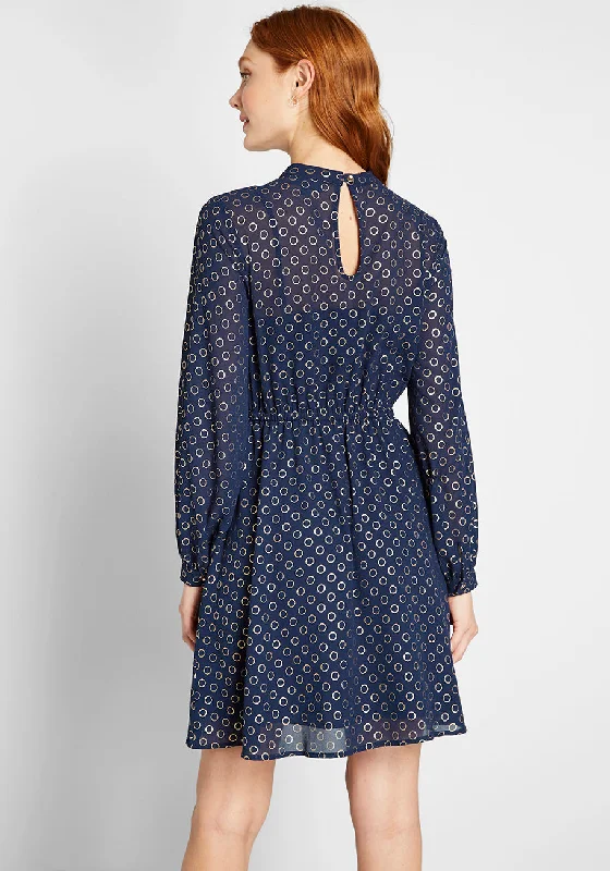 Established Aplomb Long Sleeve Dress