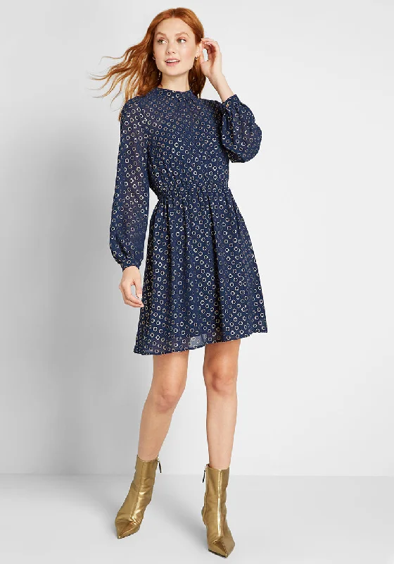 Established Aplomb Long Sleeve Dress