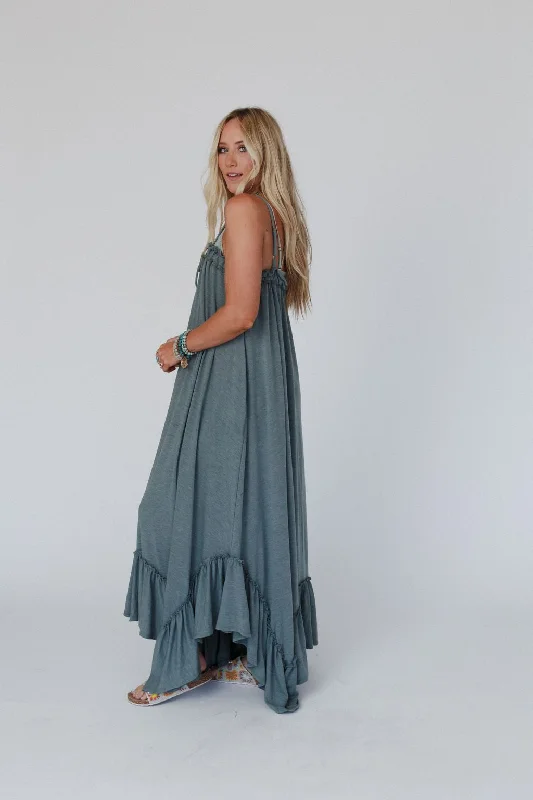 Heavenly Glow Maxi Dress - Olive