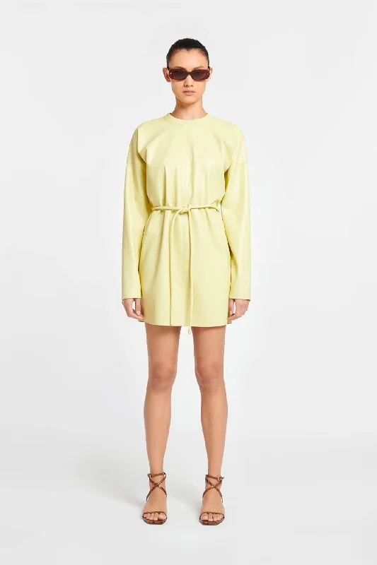 Nanushka Vanessa Mini Dress - Lemongrass