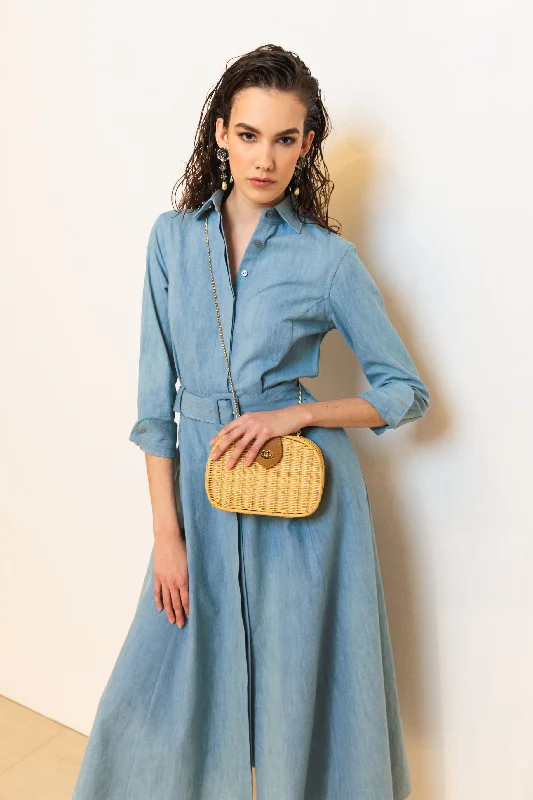 Shirtdress ""KATE MIDI"" / Cotton Denim