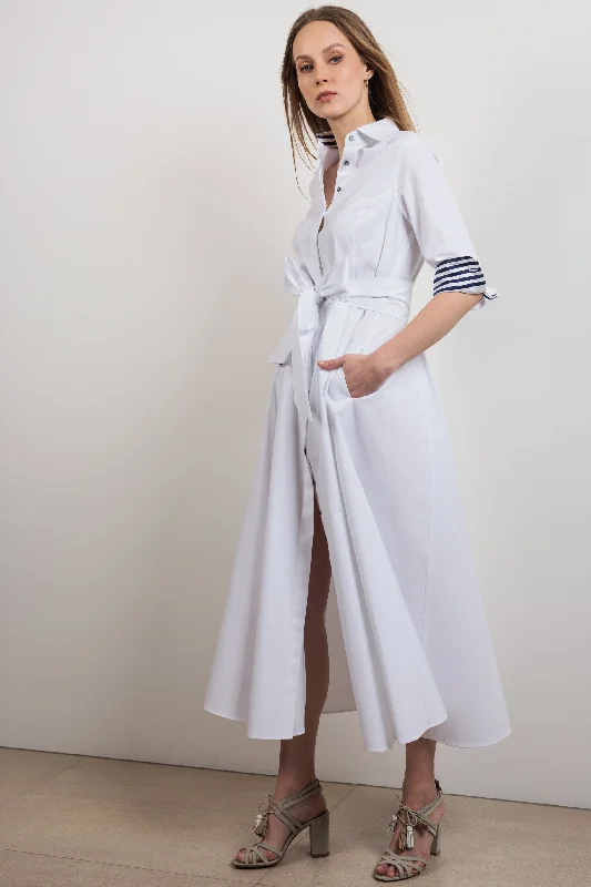 Shirtdress ""KATE MIDI"" / Tribeca Cotton