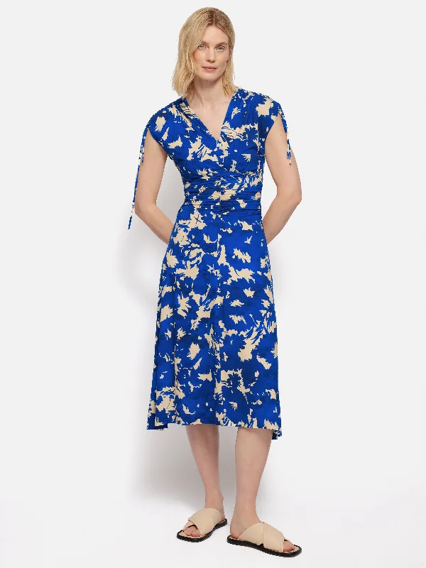 Silhouette Peony Jersey Dress | Blue