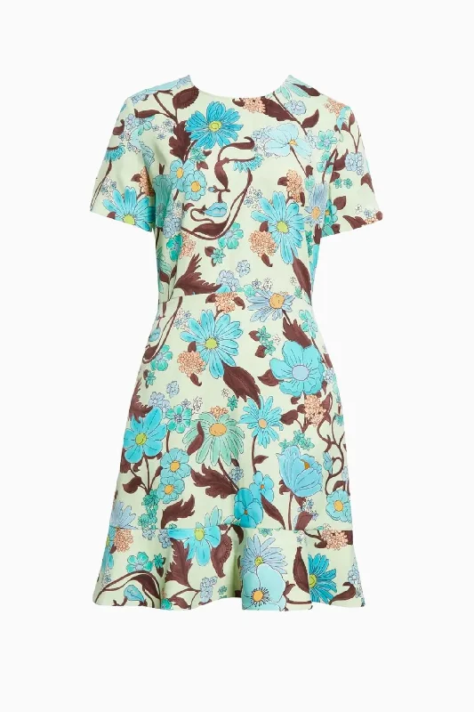 Stella McCartney Garden Print Mini Dress - Multi Mint