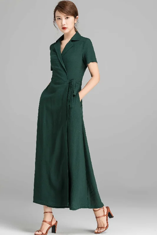 Summer Green  Wrap Maxi dress 236301