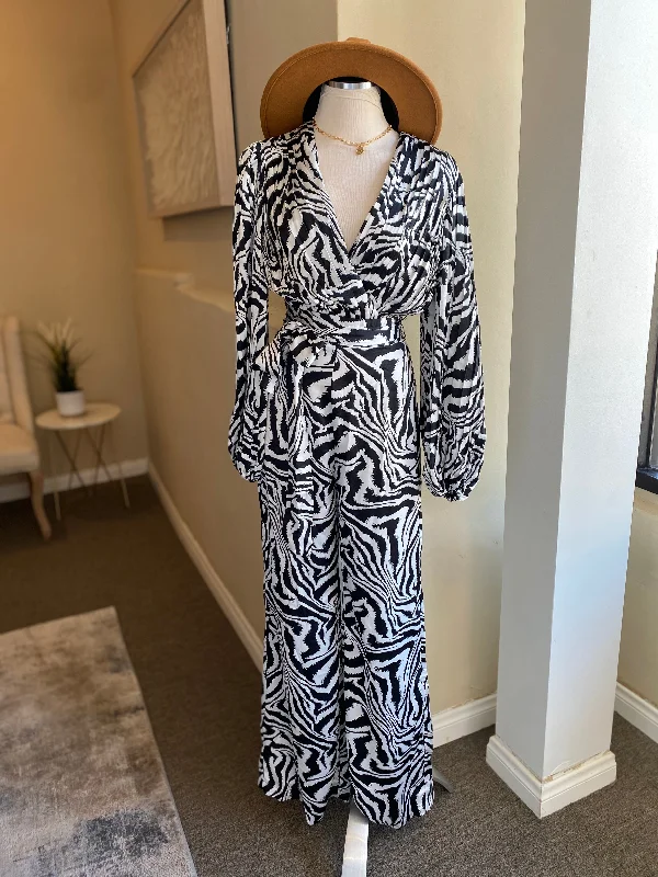 Zebra Printed Jumpsuit