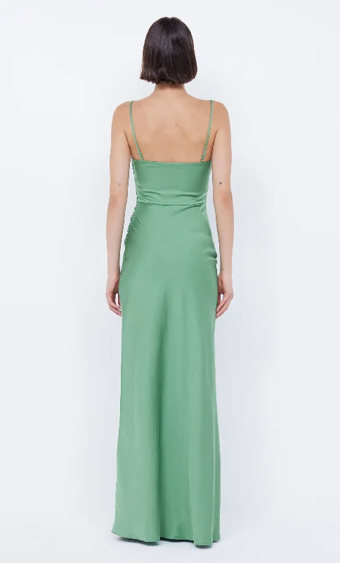 EMILIA SCOOP NECK DRESS - GREEN APPLE