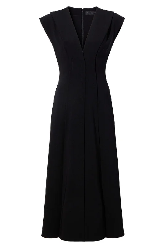 Matte Viscose Crepe Dress