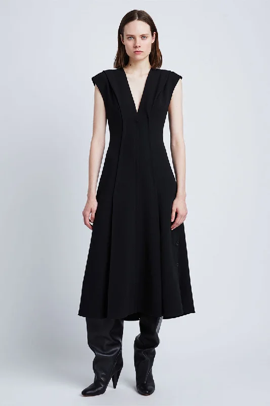 Matte Viscose Crepe Dress