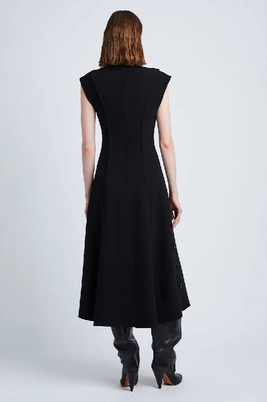 Matte Viscose Crepe Dress