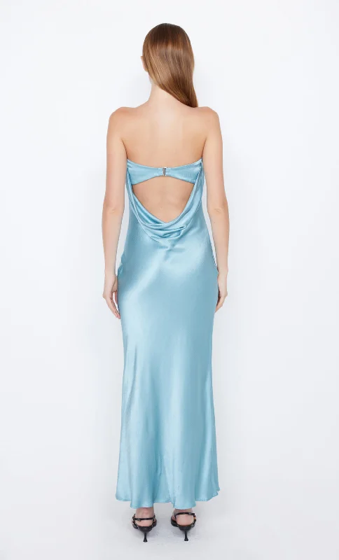 MOON DANCE STRAPLESS DRESS - SEA SPRAY