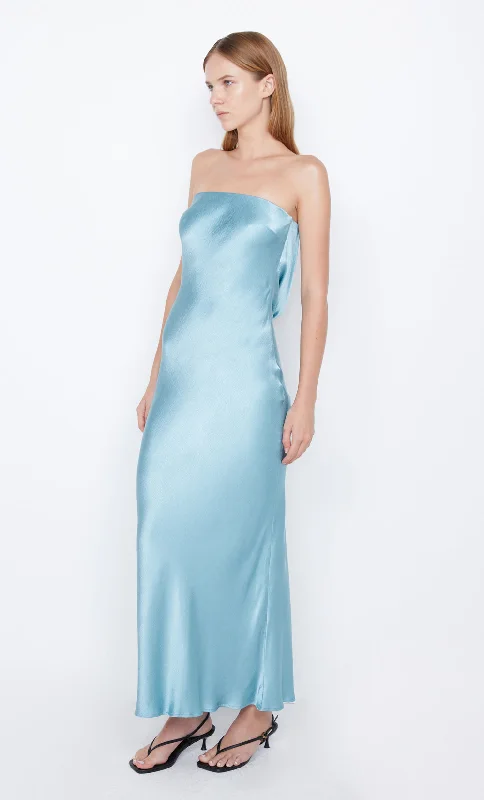 MOON DANCE STRAPLESS DRESS - SEA SPRAY