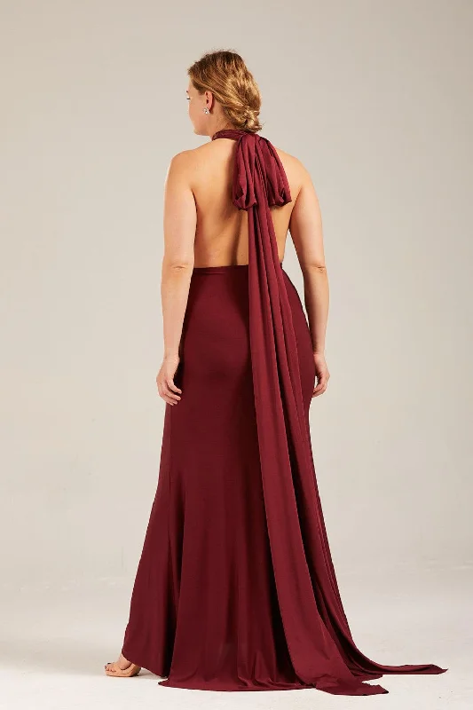 Plus Size(18-22 US) / Burgundy-JR09