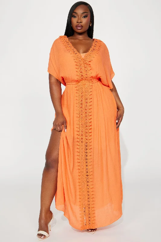 Skylar Kaftan Maxi Dress - Orange