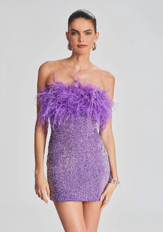 Torin Sequin Feather Dress