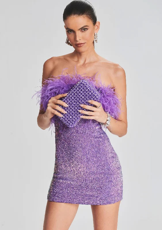 Torin Sequin Feather Dress