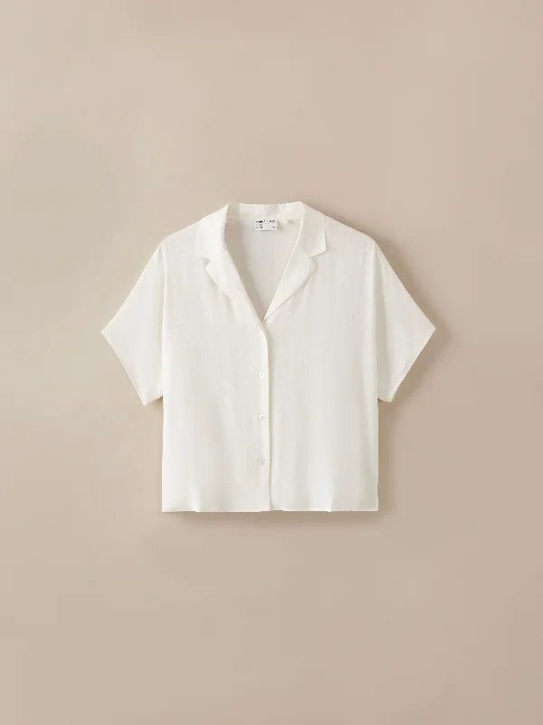 The Camp Collar Blouse in White