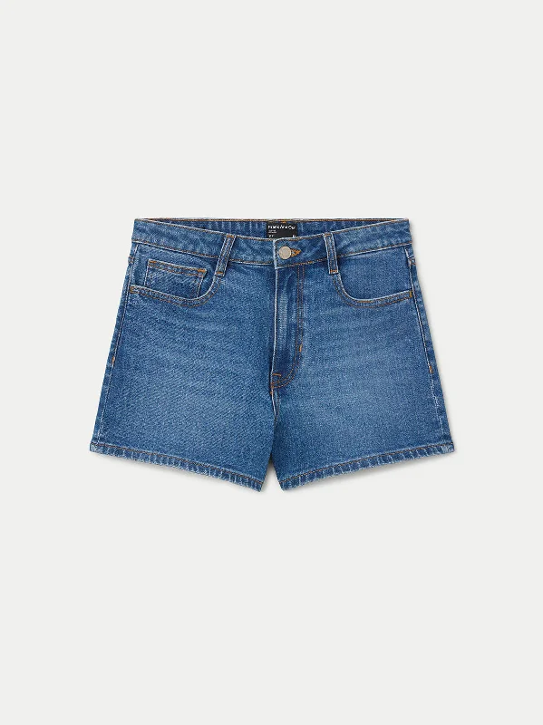 The Stevie Tapered Denim Short in Blue