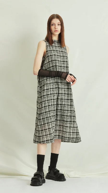 Checked Sleeveless Dress