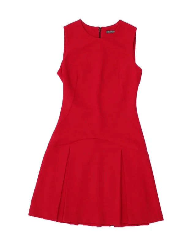 ALEXANDER MQUEEN Womens Sleeveless A-Line Dress IT 42 Medium Red