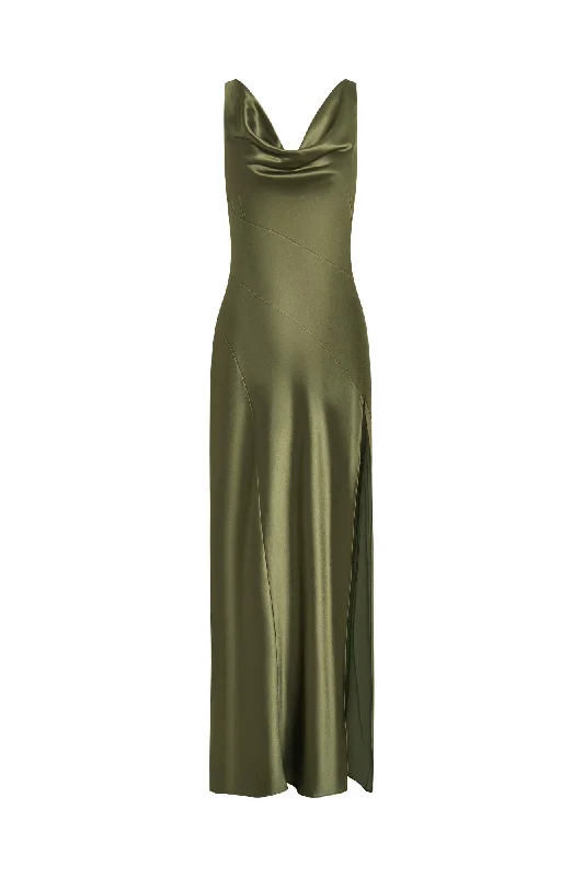 Alfina Dress - Dark Olive