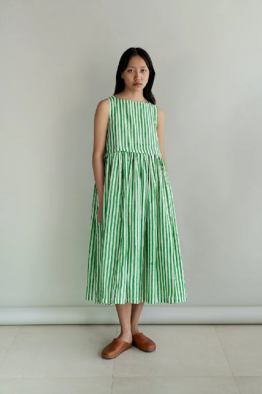 ANNA - GREEN STRIPE