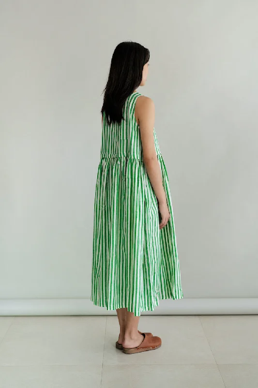 ANNA - GREEN STRIPE