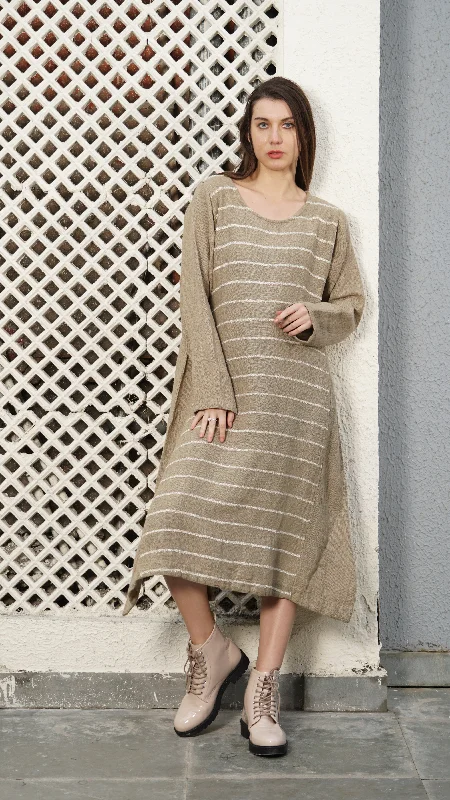 Baxter Linen Blend Dress in Latte