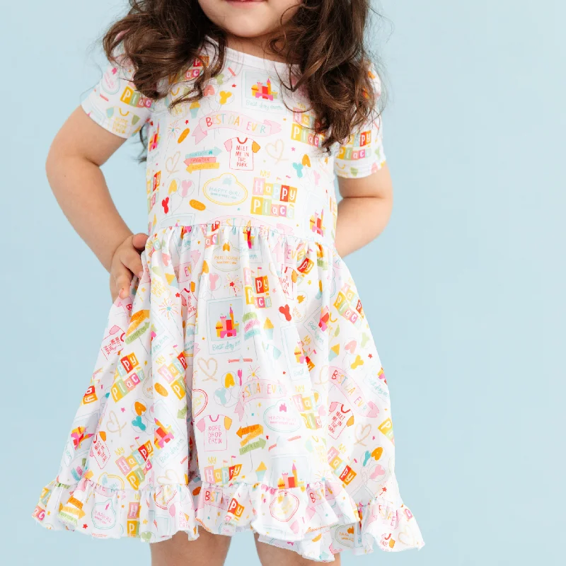 Best Day Ever Twirl Dress - White