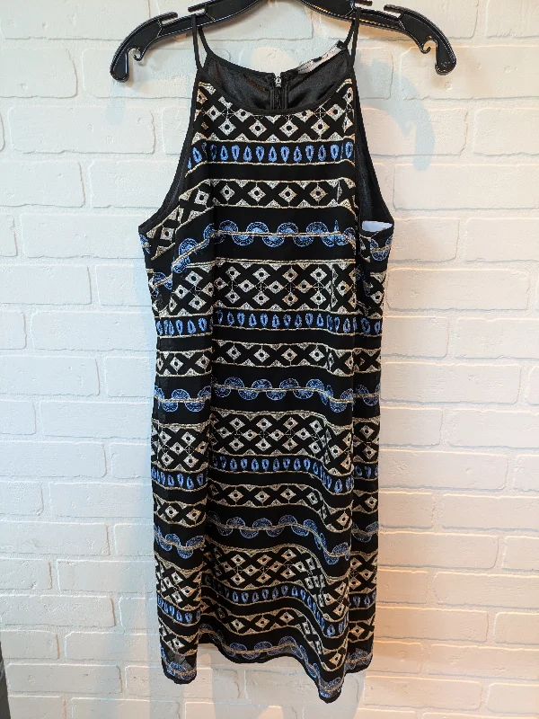 Black & Blue Dress Party Midi White House Black Market, Size S