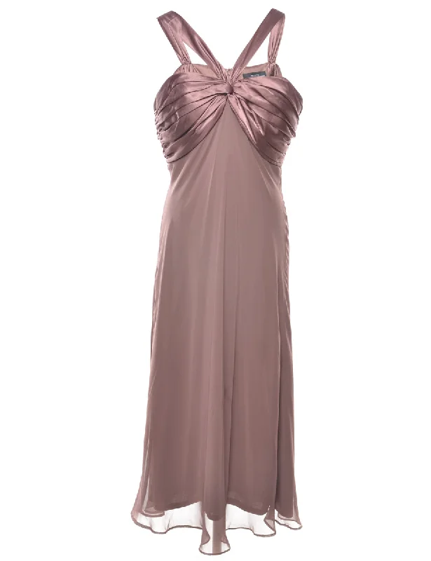 Brown Evening Dress - M