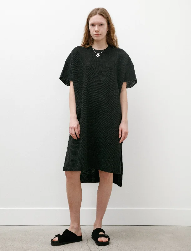 Washi Short Sleeve Dress Black