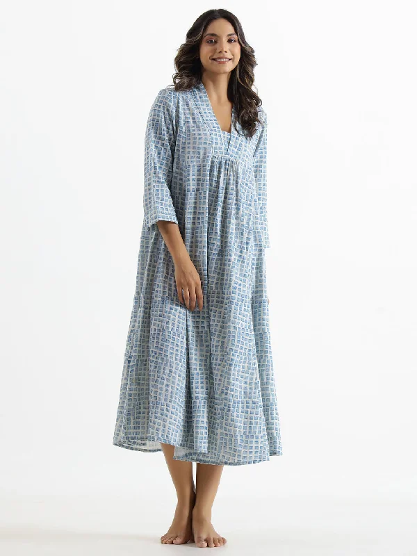 Checks Cotton NIGHT  Dress