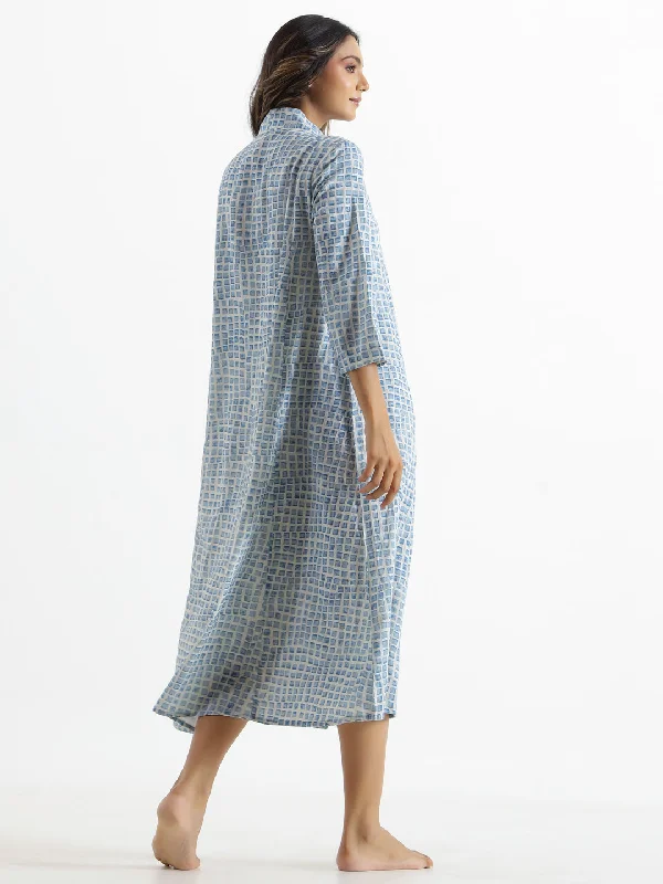 Checks Cotton NIGHT  Dress