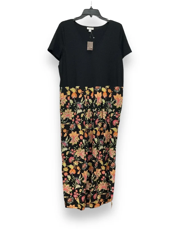 Dress Casual Maxi By J. Jill In Floral Print, Size: L