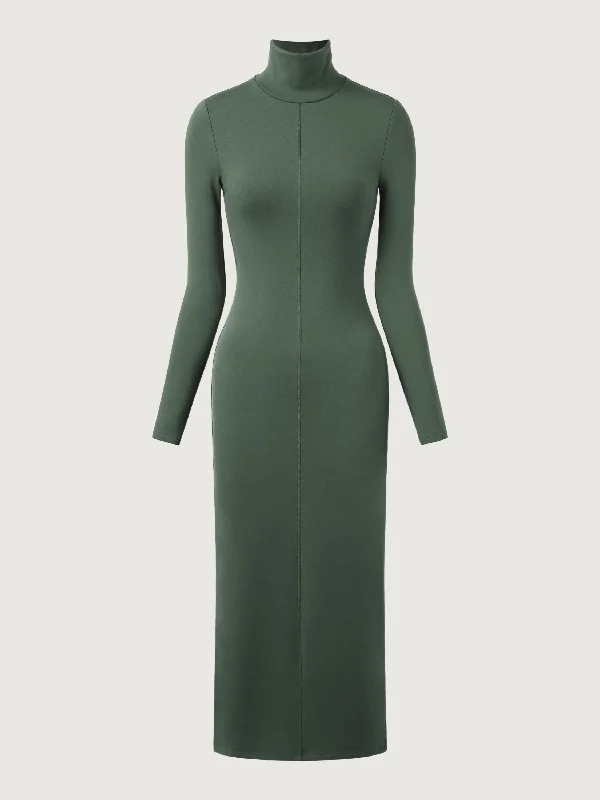 Eco-Mousse®3.0 Turtleneck Midi Dress