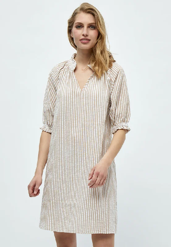 Elaine Dress - Warm Sand Print