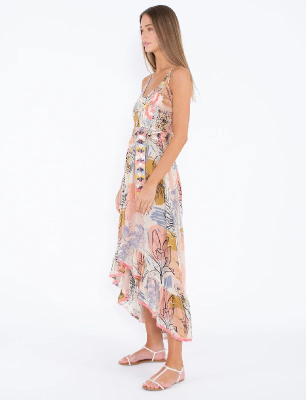 Elana Dress - Jungle Print Ruffle