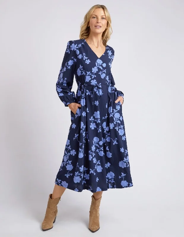 Elm Kasey Floral Dress Navy