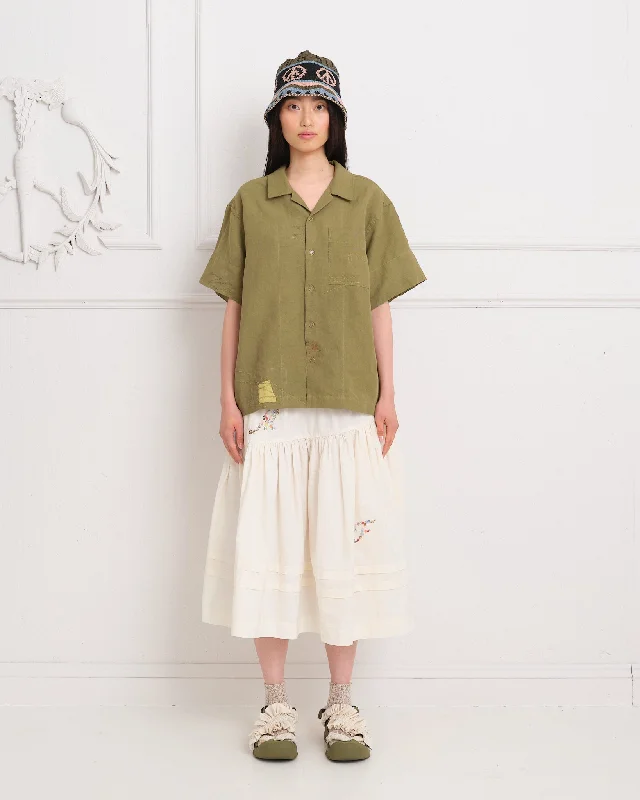 Greetings Shirt SS - Olive Zigzag