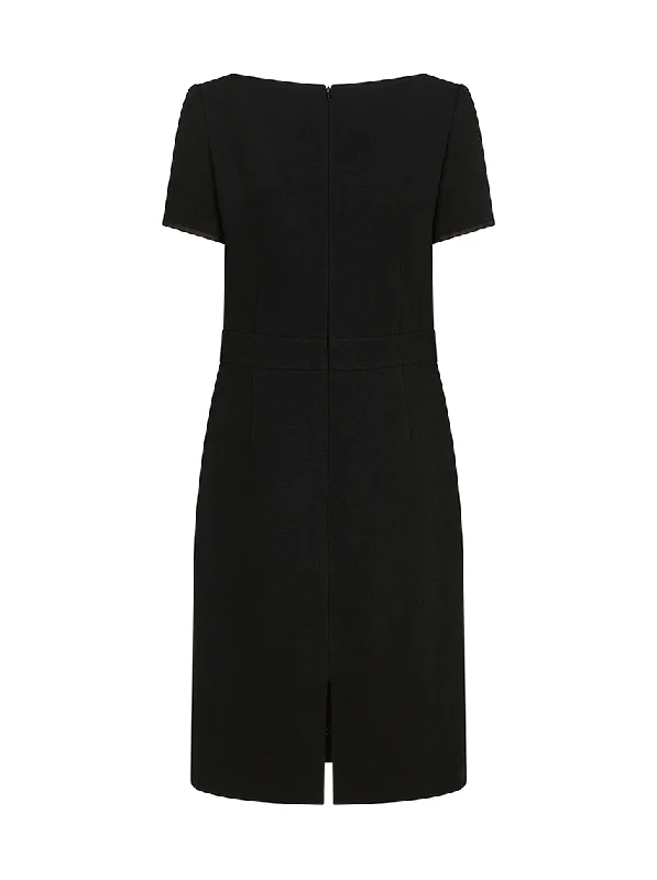 Hallie Tailored Wool Crepe Dress