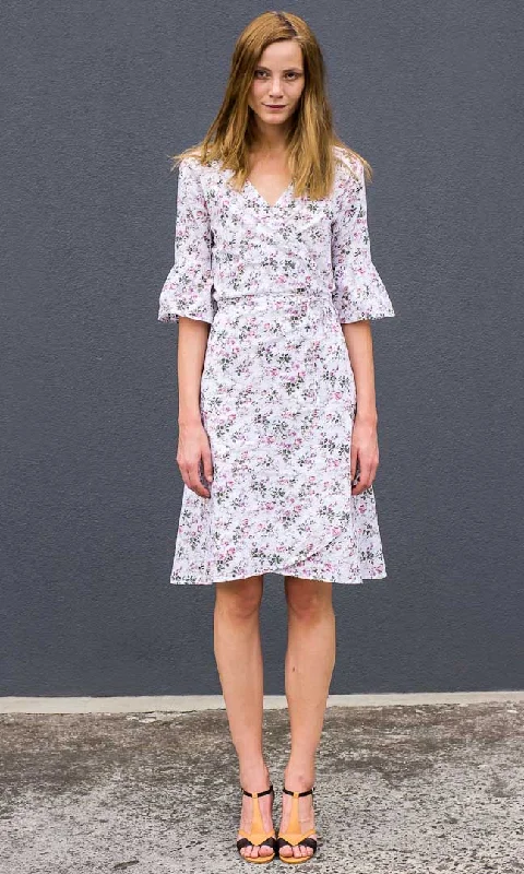 HOSS Wrap Dress - Pink Floral